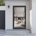 Wholesale Thermal Break Aluminum Casement Door Double Tempered Glass Aluminum Door With Screen Netting